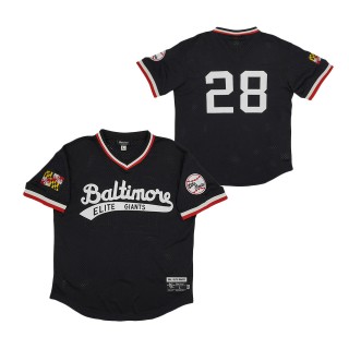 #28 Baltimore Elite Giants Mesh Replica V-Neck Jersey Black