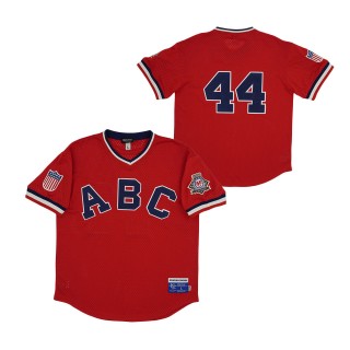 #44 Atlanta Black Crackers Mesh Replica V-Neck Jersey Red