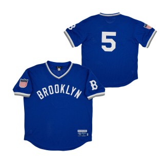 #5 Brooklyn Royal Giants Mesh Replica V-Neck Jersey Royal