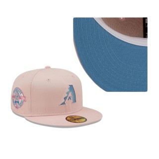 Arizona Diamondbacks 2001 World Series Sky Undervisor 59FIFTY Cap Pink