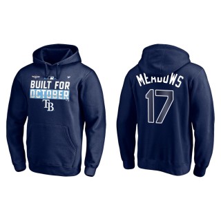 Austin Meadows Rays Navy 2021 Postseason Locker Room Pullover Hoodie