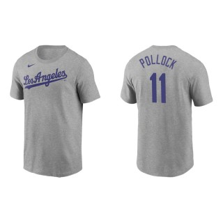 A.J. Pollock Gray Name & Number Men's T-Shirt