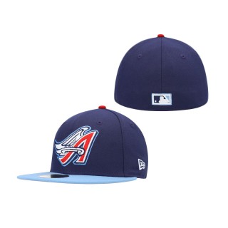 Los Angeles Angels Cooperstown Collection Logo Fitted Hat Navy