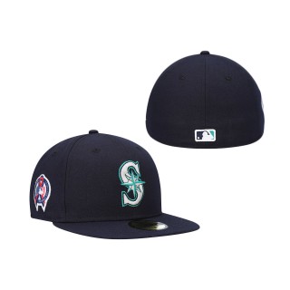 Seattle Mariners New Era 9/11 Memorial Side Patch 59FIFTY Fitted Hat Navy