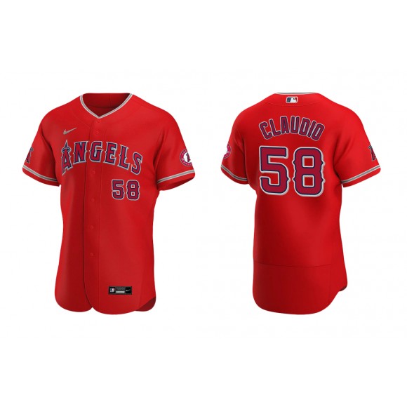 Angels Alex Claudio Red Authentic Jersey