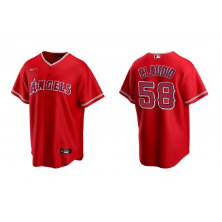 Angels Alex Claudio Red Replica Alternate Jersey