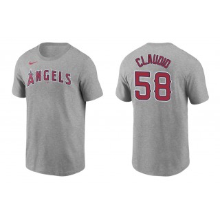 Angels Alex Claudio Gray Name Number Nike T-Shirt