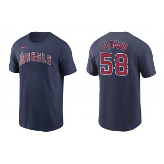 Angels Alex Claudio Navy Name Number Nike T-Shirt