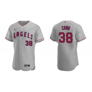 Angels Alex Cobb Gray Authentic Road Jersey