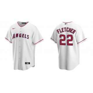 Angels David Fletcher White Replica Home Jersey