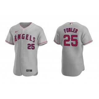 Angels Dexter Fowler Gray Authentic Road Jersey