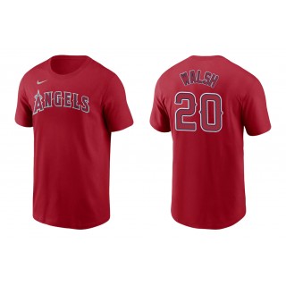 Angels Jared Walsh Red Name Number Nike T-Shirt