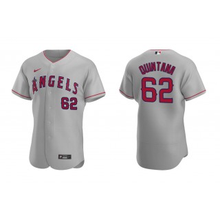 Angels Jose Quintana Gray Authentic Road Jersey