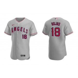 Angels Jose Rojas Gray Authentic Road Jersey