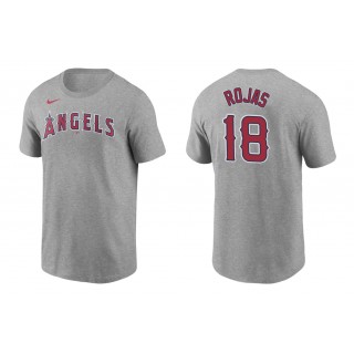 Angels Jose Rojas Gray Name Number Nike T-Shirt