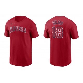 Angels Jose Rojas Red Name Number Nike T-Shirt