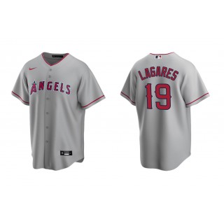 Angels Juan Lagares Gray Replica Road Jersey