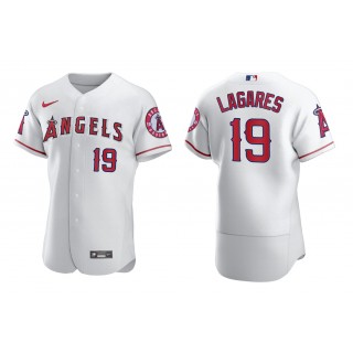 Angels Juan Lagares White Authentic Home Jersey