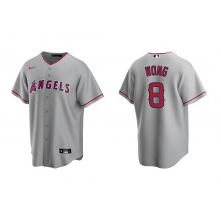 Angels Kean Wong Gray Replica Road Jersey