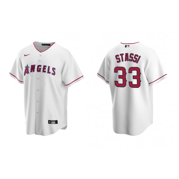 Angels Max Stassi White Replica Home Jersey