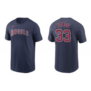 Angels Max Stassi Navy Name Number Nike T-Shirt