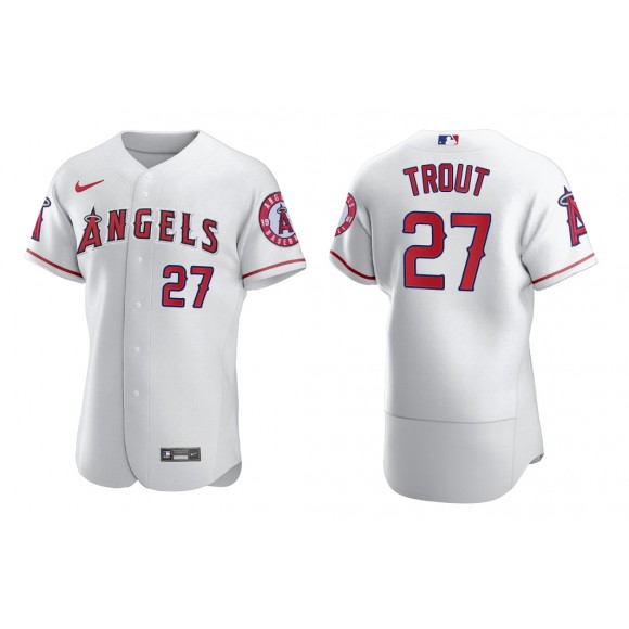 Angels Mike Trout White Authentic Home Jersey