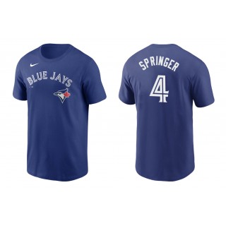 Blue Jays George Springer Royal Name Number Nike T-Shirt