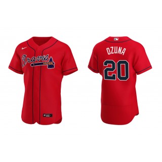 Braves Marcell Ozuna Red Authentic Alternate Jersey