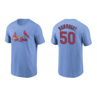 Cardinals Adam Wainwright Light Blue Name Number Nike T-Shirt