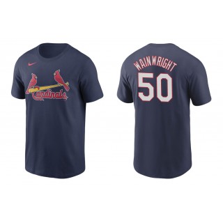 Cardinals Adam Wainwright Navy Name Number Nike T-Shirt