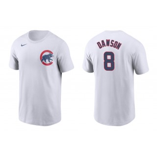 Cubs Andre Dawson White Name Number Nike T-Shirt