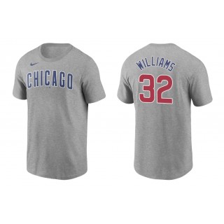 Cubs Trevor Williams Gray Name Number Nike T-Shirt