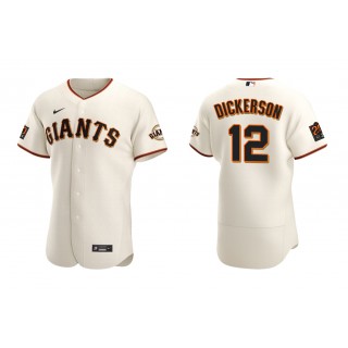 Giants Alex Dickerson Cream Authentic Home Jersey