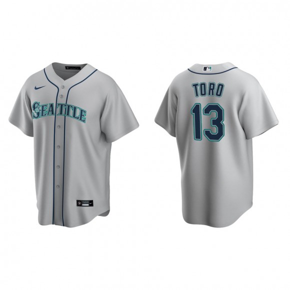 Seattle Mariners Abraham Toro Gray Replica Road Jersey