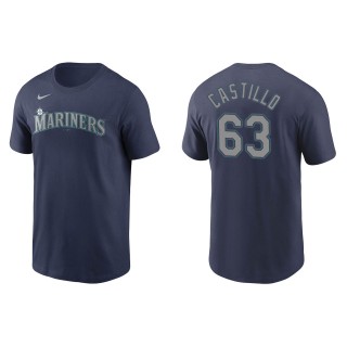 Seattle Mariners Diego Castillo Navy Name & Number Nike T-Shirt