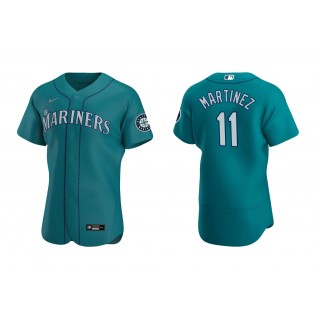 Mariners Edgar Martinez Aqua Authentic Alternate Jersey