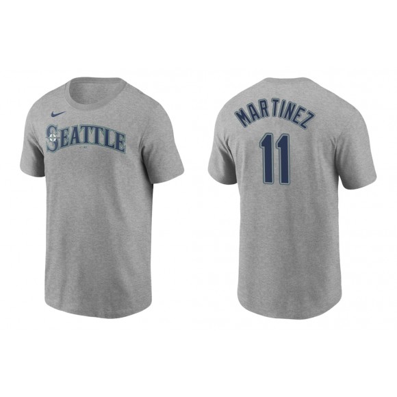 Mariners Edgar Martinez Gray Name Number Nike T-Shirt