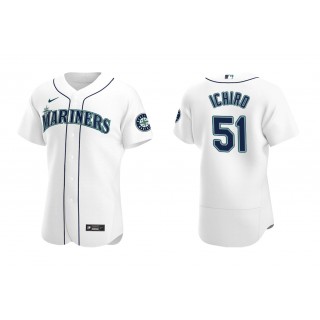 Mariners Ichiro Suzuki White Authentic Home Jersey