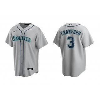 Mariners J.P. Crawford Gray Replica Road Jersey