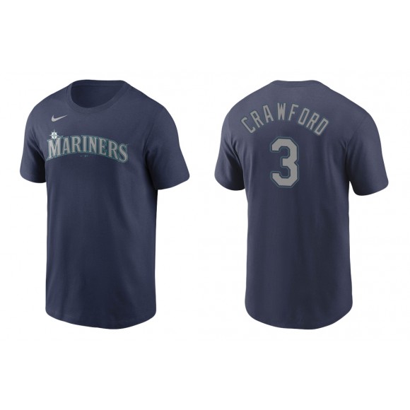 Mariners J.P. Crawford Navy Name Number Nike T-Shirt