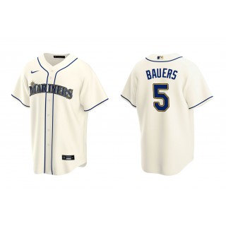 Mariners Jake Bauers Cream Replica Alternate Jersey