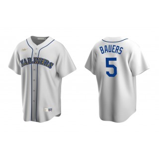 Mariners Jake Bauers White Cooperstown Collection Home Jersey