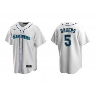 Mariners Jake Bauers White Replica Home Jersey