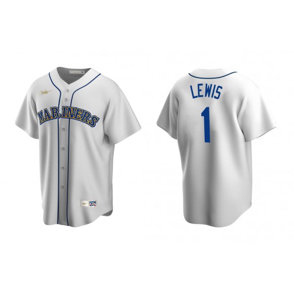 Mariners Kyle Lewis White Cooperstown Collection Home Jersey