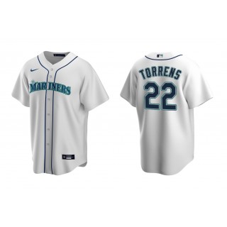 Mariners Luis Torrens White Replica Home Jersey