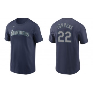 Mariners Luis Torrens Navy Name Number Nike T-Shirt