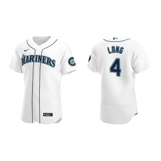 Mariners Shed Long Jr. White Authentic Home Jersey