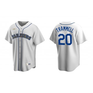 Mariners Taylor Trammell White Cooperstown Collection Home Jersey