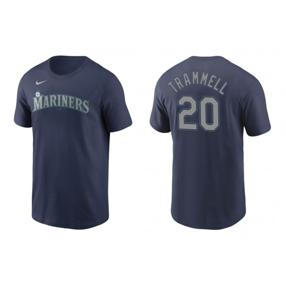 Mariners Taylor Trammell Navy Name Number Nike T-Shirt