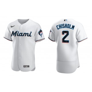 Marlins Jazz Chisholm White Authentic Home Jersey